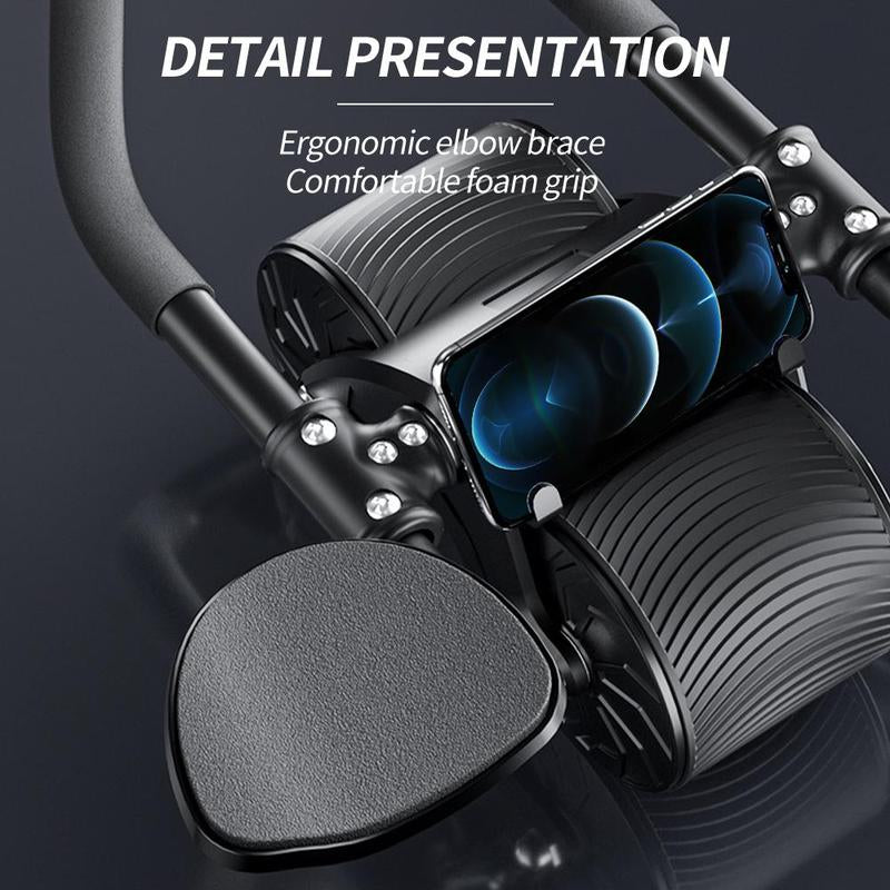 Abdominal Wheel, Abdominal Wheel Roller with Non-Slip Handle, Phone Holder Design Crunch Fitness Equipment for Home Gym, Gym Accessories for Men & Women, Gym Accessories, Exercise Equipment