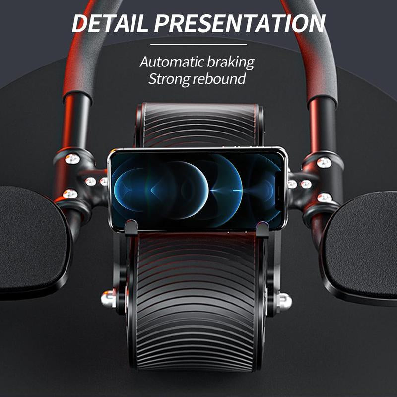 Abdominal Wheel, Abdominal Wheel Roller with Non-Slip Handle, Phone Holder Design Crunch Fitness Equipment for Home Gym, Gym Accessories for Men & Women, Gym Accessories, Exercise Equipment