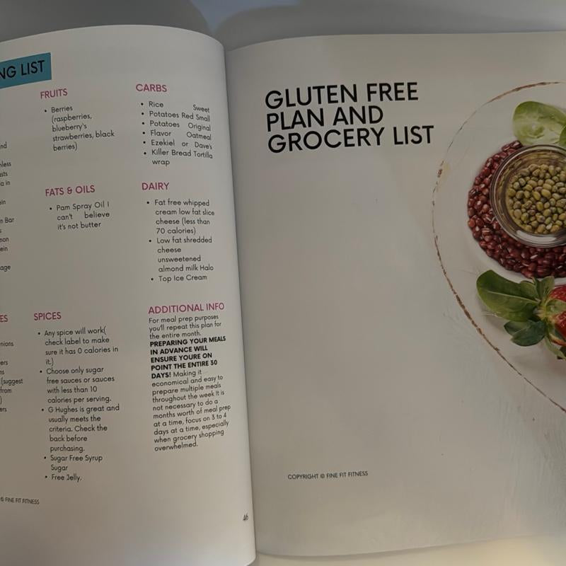 Fine Fit Fitness 6 Week Transformation Guide Total Body Recovery Meal Planner Guided Journal for Health & Wellness with Full Meal Plan & Workout Guide