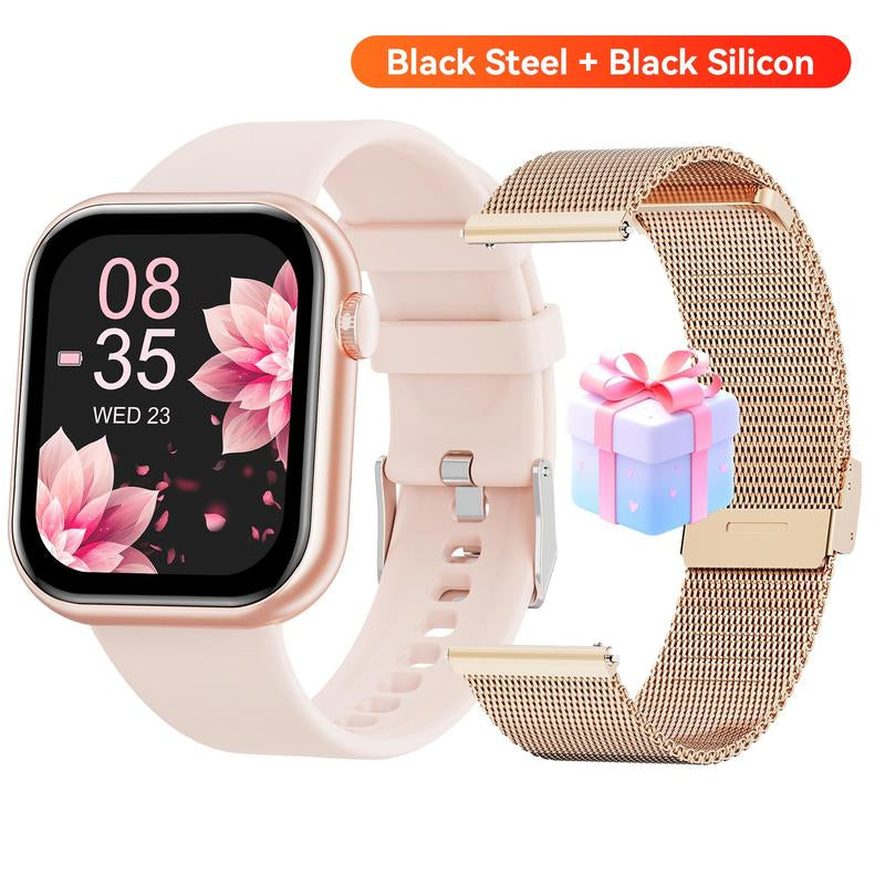2025 New Multifunctional Men Women'S Smartwatch, 1.85-Inch Smart Watch with Answer/Make Calls/100+ Sports Modes/Message Reminder, IP67 Waterproof for Android Iphone, Gift