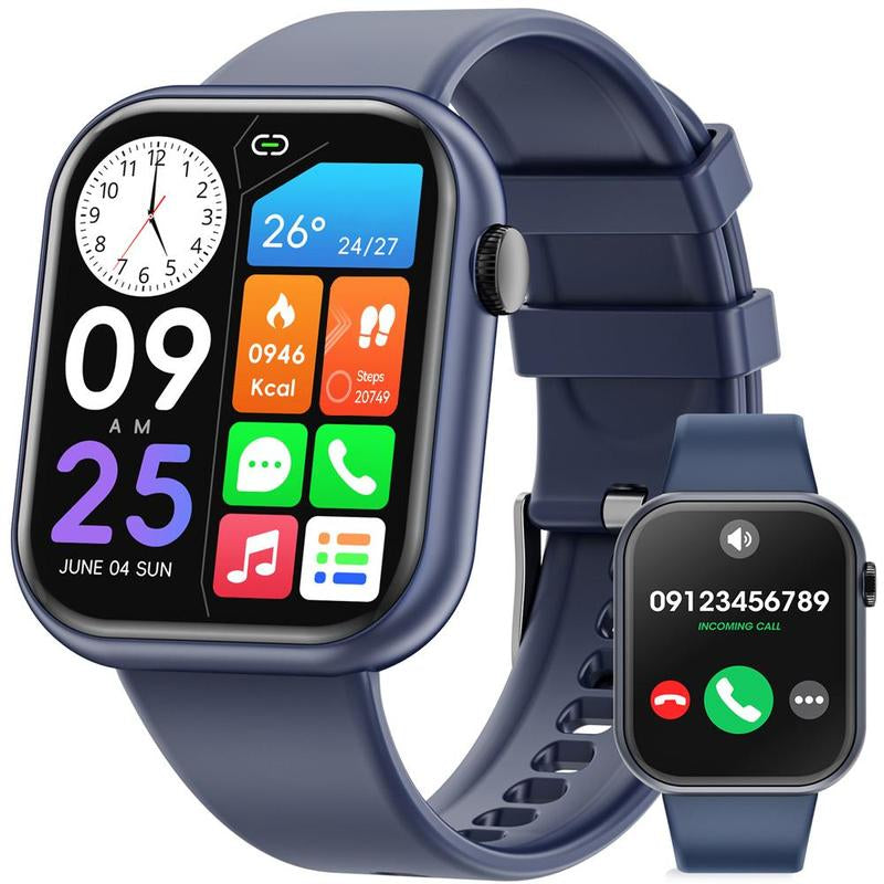 2025 New Multifunctional Men Women'S Smartwatch, 1.85-Inch Smart Watch with Answer/Make Calls/100+ Sports Modes/Message Reminder, IP67 Waterproof for Android Iphone, Gift