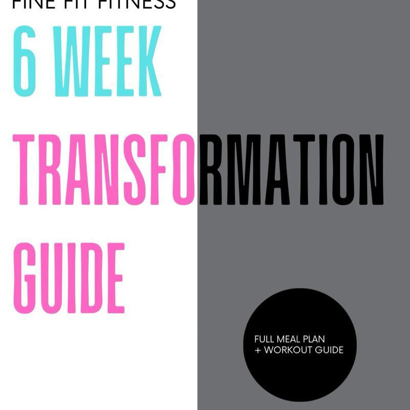 Fine Fit Fitness 6 Week Transformation Guide Total Body Recovery Meal Planner Guided Journal for Health & Wellness with Full Meal Plan & Workout Guide