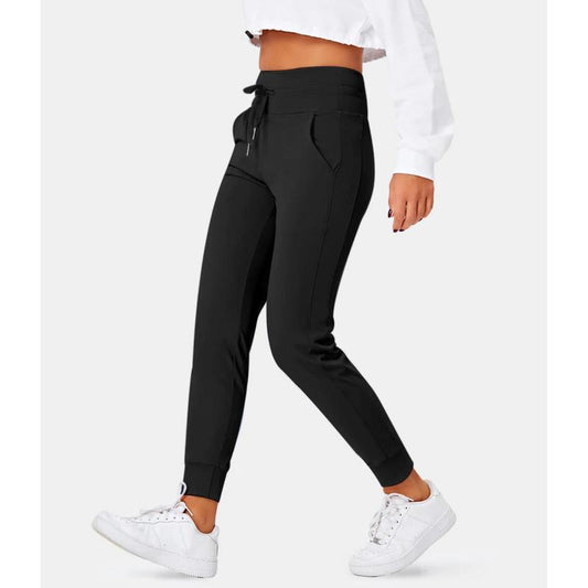 Halara Softlyzero Airy High Waisted Drawstring Side Pocket Plain Full Length Joggers Gym Exercise Outfits #Novatopfinds #Rushready2025 #Fall #Fallfasion