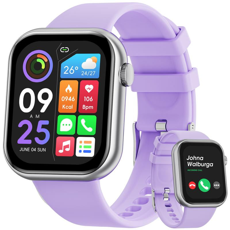 2025 New Multifunctional Men Women'S Smartwatch, 1.85-Inch Smart Watch with Answer/Make Calls/100+ Sports Modes/Message Reminder, IP67 Waterproof for Android Iphone, Gift