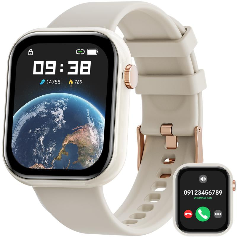 2025 New Multifunctional Men Women'S Smartwatch, 1.85-Inch Smart Watch with Answer/Make Calls/100+ Sports Modes/Message Reminder, IP67 Waterproof for Android Iphone, Gift