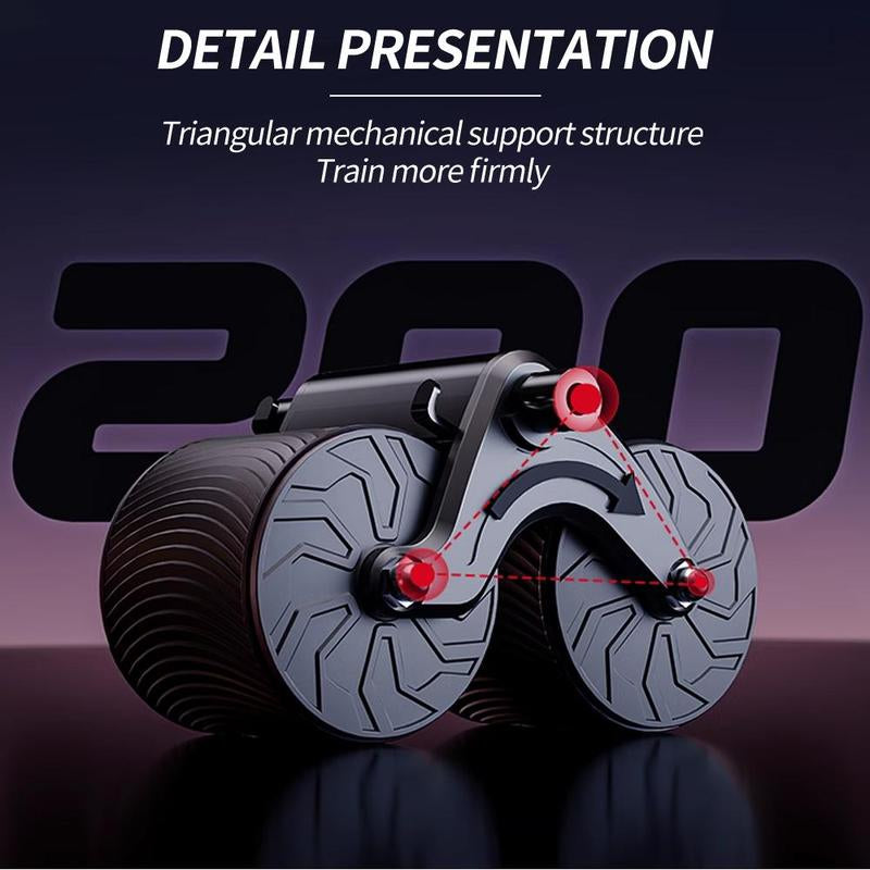 Abdominal Wheel, Abdominal Wheel Roller with Non-Slip Handle, Phone Holder Design Crunch Fitness Equipment for Home Gym, Gym Accessories for Men & Women, Gym Accessories, Exercise Equipment