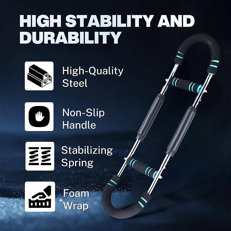 Arm Trainer,Adjustable Chest & Arm Workout Equipment, Power Twister Bar Hand Grip Strengthener for Men, Home Gym Portable